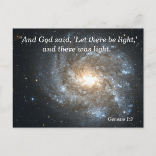 Genesis 1 3-skriptminneskort vykort