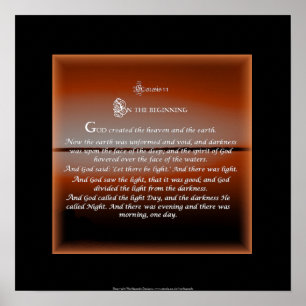 Genesis 1 Börjkvadraten poster