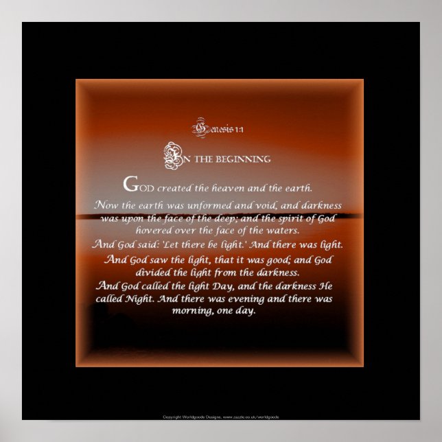 Genesis 1 Börjkvadraten poster (Framsidan)