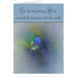 Genesis 1 I början skapade Gud himlen Hälsningskort