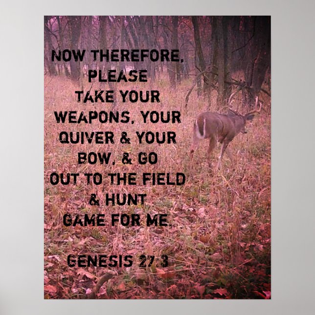 Genesis 27:3 Buck-Poster Poster (Framsidan)