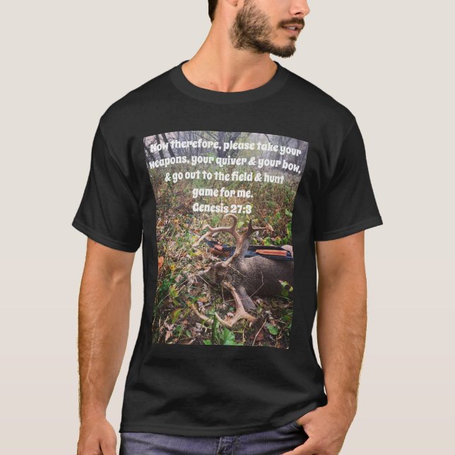 Genesis 27:3 Hjort t-shirt (Framsida)