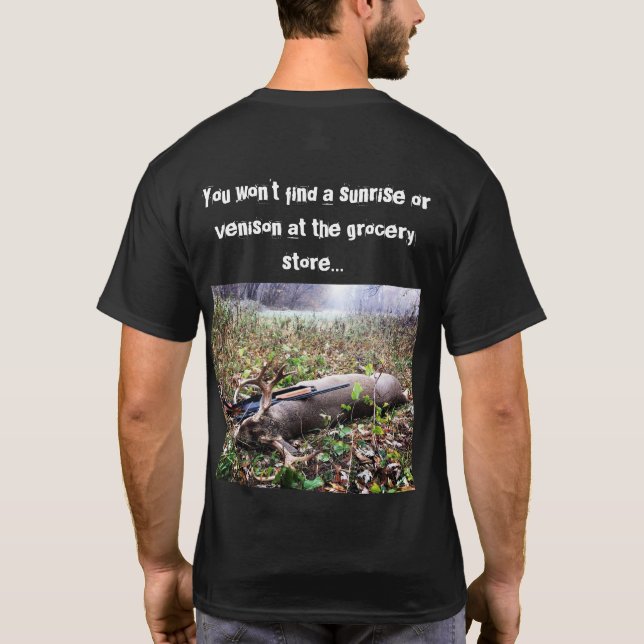 Genesis 27:3 Soluppgång och Venison Manar-shirt T Shirt (Baksida)