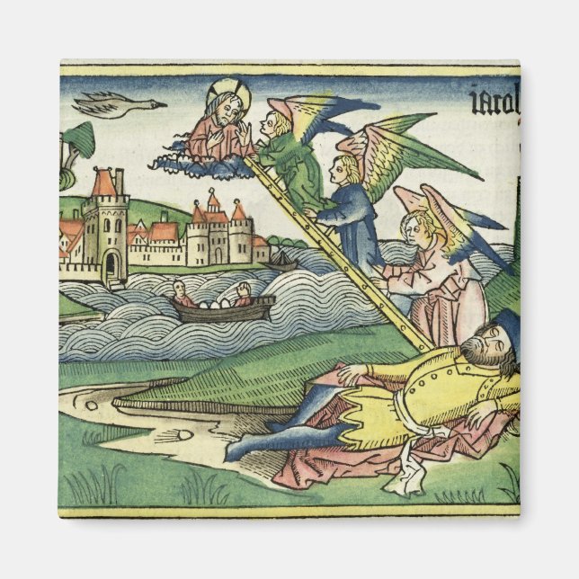 Genesis 28 10 Jacob's Ladder, från Nürnberg Magnet (Framsidan)