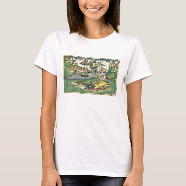 Genesis 28 10 Jacob's Ladder, från Nürnberg T Shirt (Framsida)