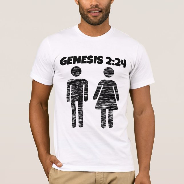 GENESIS 2:24 BLICK GIFTERMÅL T-SHIRTS (Framsida)