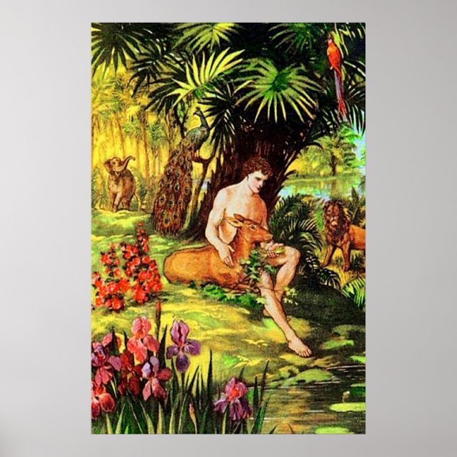 Genesis 2 Gud gör den första mannen Poster (Framsidan)