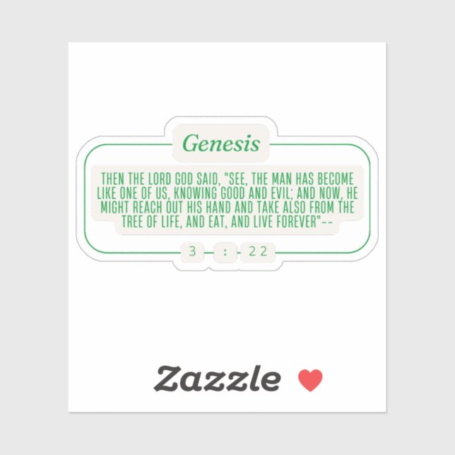 Genesis 3:22 klistermärken (Ark)