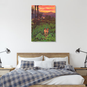 Genesis 3 Adam och Kväll Lämna Eden Canvas