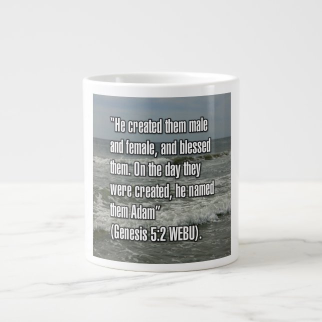 Genesis 5:2 WEBU Mugg Jumbo Mugg (Framsidan)