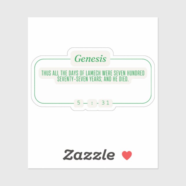 Genesis 5:31 klistermärken (Ark)