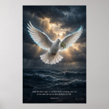 Genesis 8:11 Duva av Hopp - Affisch 