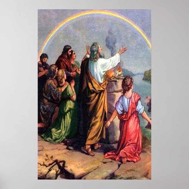 Genesis 8 Guds löfte till Noah poster (Framsidan)