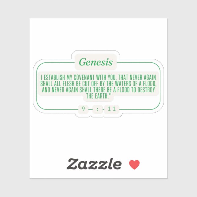 Genesis 9:11 klistermärken (Ark)
