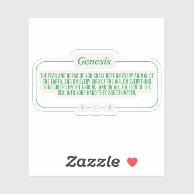 Genesis 9:2 klistermärken (Ark)