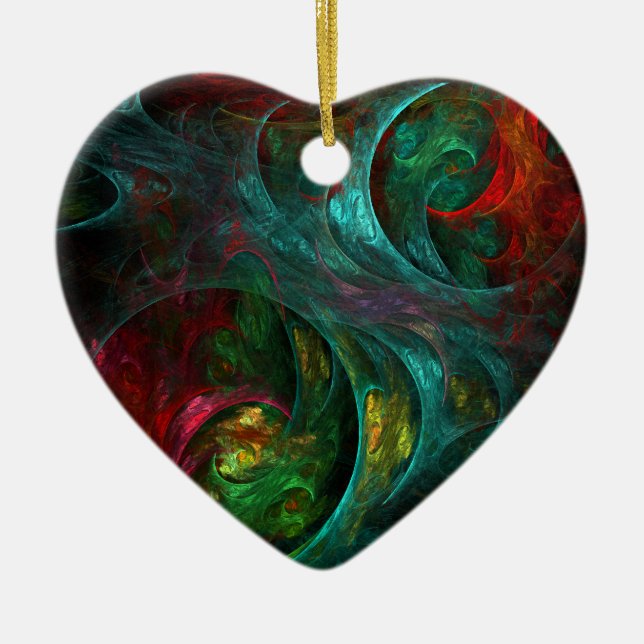 Genesis Abstrakt Art Heart Ornament (Framsidan)