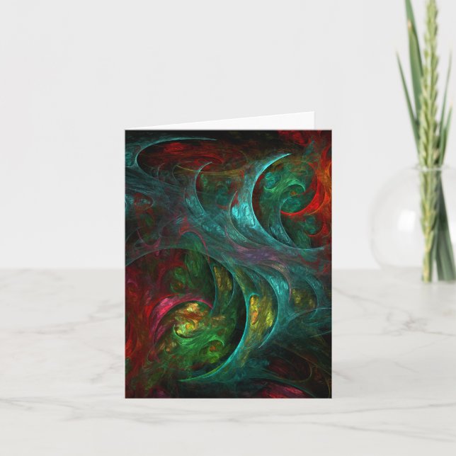 Genesis Abstrakt Art Note Card Kort (Framsida)