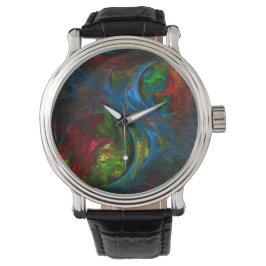 Genesis Blue Abstrakt Art Armbandsur