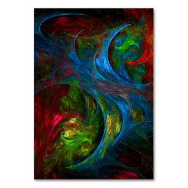Genesis Blue Abstrakt Art Bord Card Bordsnummer