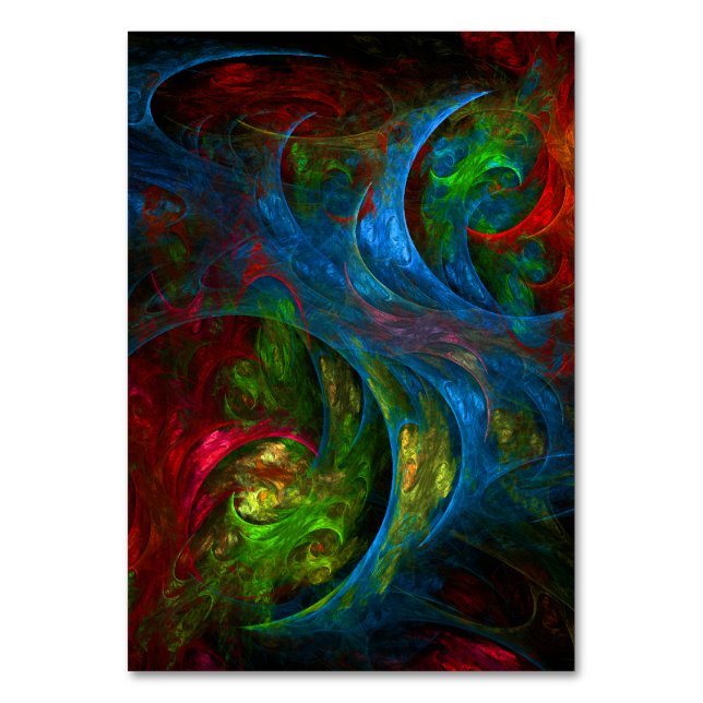 Genesis Blue Abstrakt Art Bord Card Bordsnummer (Framsidan)