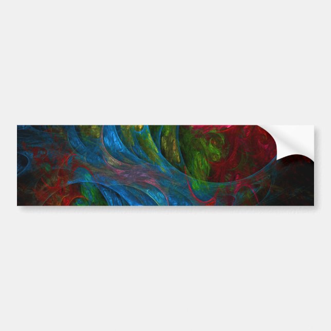 Genesis Blue Abstrakt Art Bumper Sticker Bildekal (Framsidan)