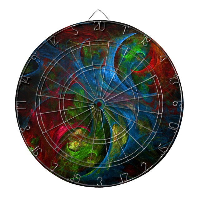 Genesis Blue Abstrakt Art Darttavla (Framsidan)