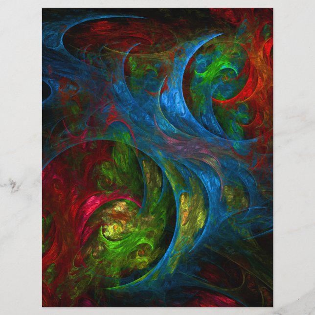 Genesis Blue Abstrakt Art Flyer (Framsidan)