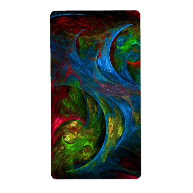 Genesis Blue Abstrakt Art Fractal Fraktsedel (Framsidan)