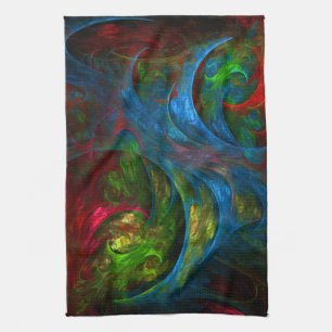 Genesis Blue Abstrakt Art Kitchen Towel Kökshandduk