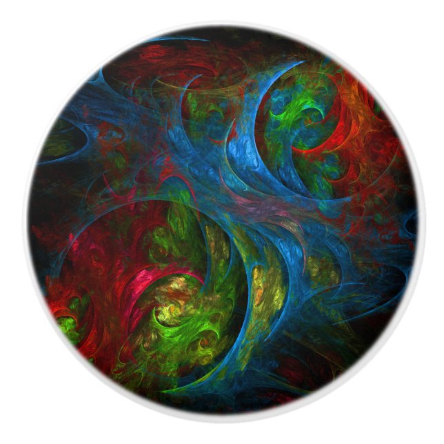 Genesis Blue Abstrakt Art Knopp (Framsidan)