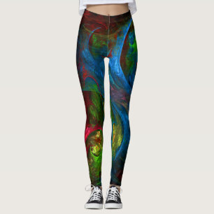 Genesis Blue Abstrakt Art Leggings
