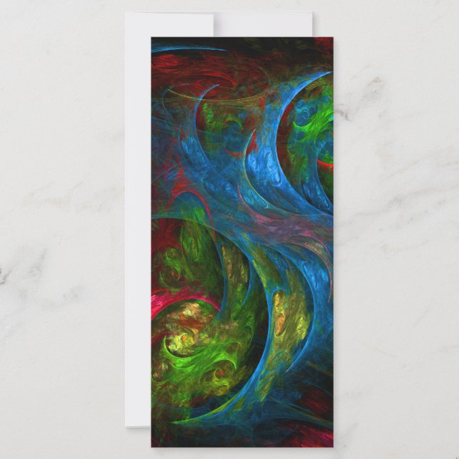 Genesis Blue Abstrakt Art Rack Card (Framsida)