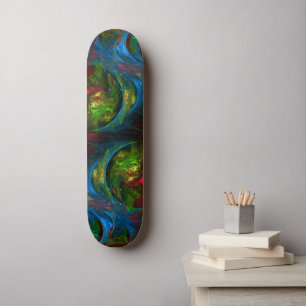 Genesis Blue Abstrakt Art Skateboard