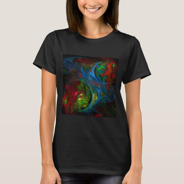 Genesis Blue Abstrakt Art Tee (Framsida)