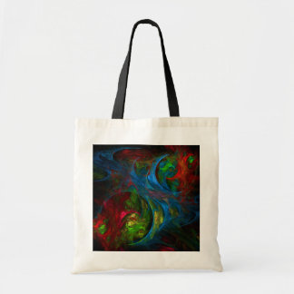 Genesis Blue Abstrakt Art Tote Bag Tygkasse