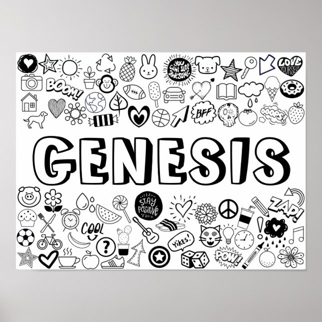 Genesis Färg-it-your-disline design Poster (Framsidan)