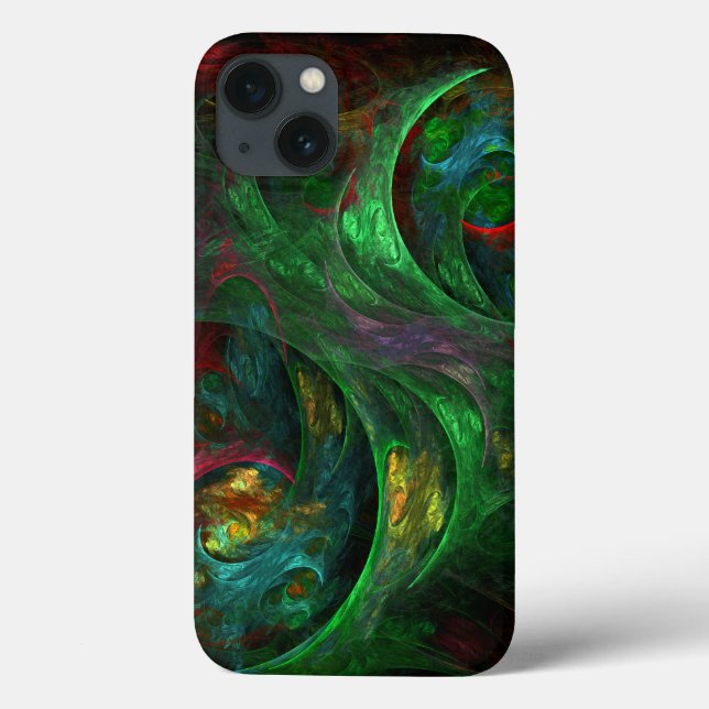 Genesis Grönt Abstrakt Art iPhone 6 Fodral (Baksida)