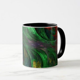 Genesis Grönt Abstrakt Coffee Mugg