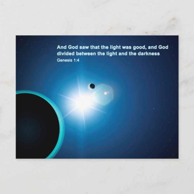 Genesis - ljus och mörker vykort (Framsida)