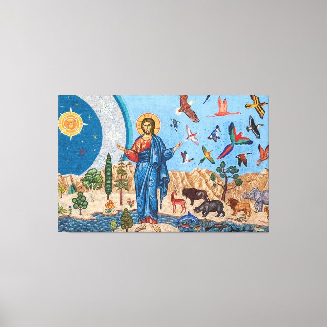 Genesis mosaic Premium Wrapped Canvas (glans) (Framsida)