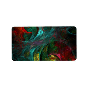 Genesis Nova Abstrakt Art Adressetikett