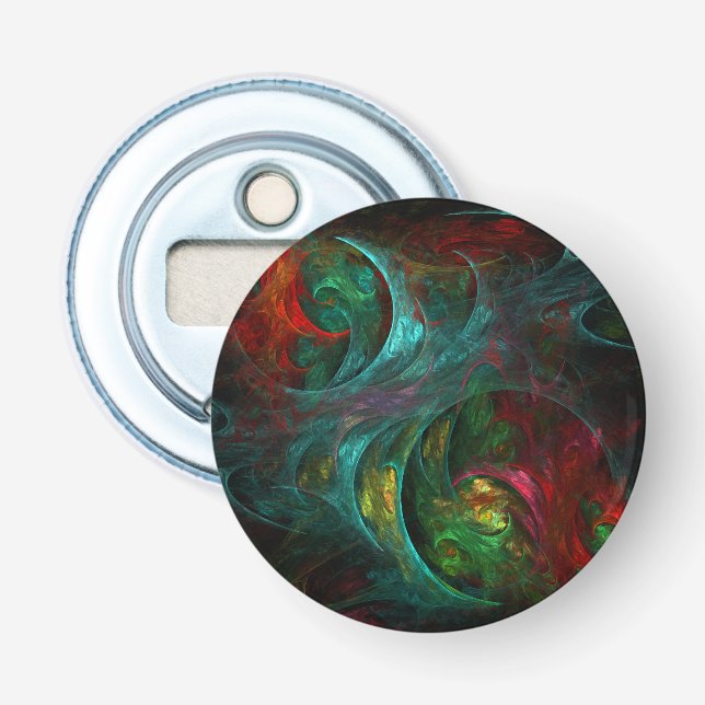 Genesis Nova Abstrakt Art Button Flasköppnare (Framsidan)