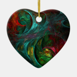 Genesis Nova Abstrakt Art Heart Ornament