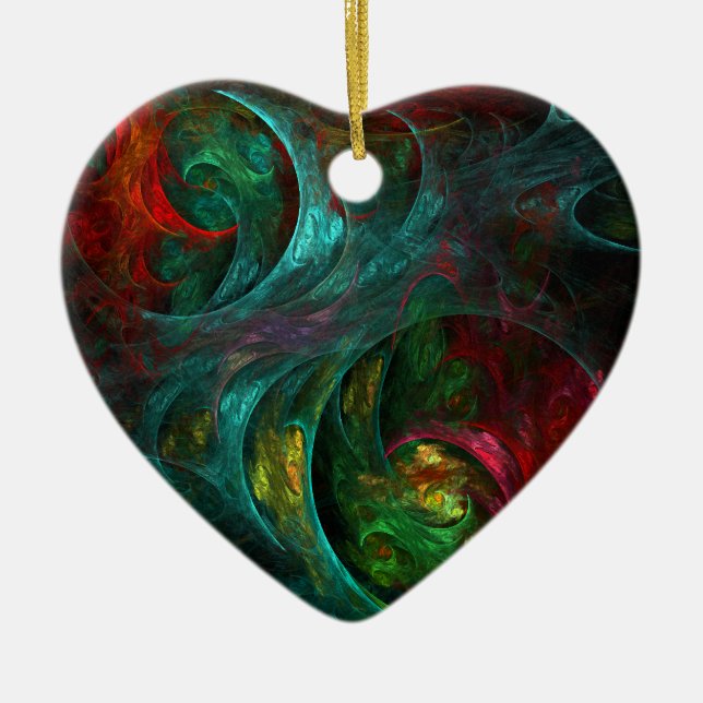 Genesis Nova Abstrakt Art Heart Ornament (Framsidan)
