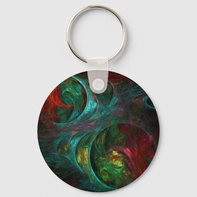 Genesis Nova Abstrakt Art Keychain Nyckelring (Framsida)