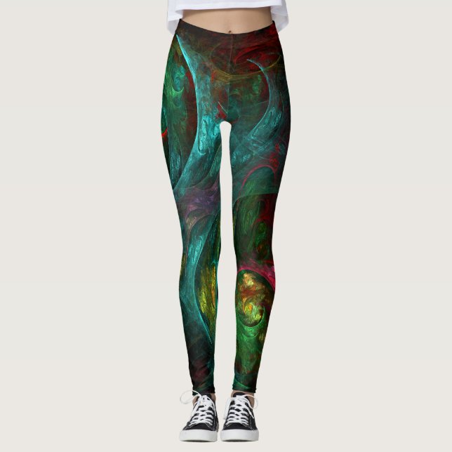 Genesis Nova Abstrakt Art Leggings (Framsida)