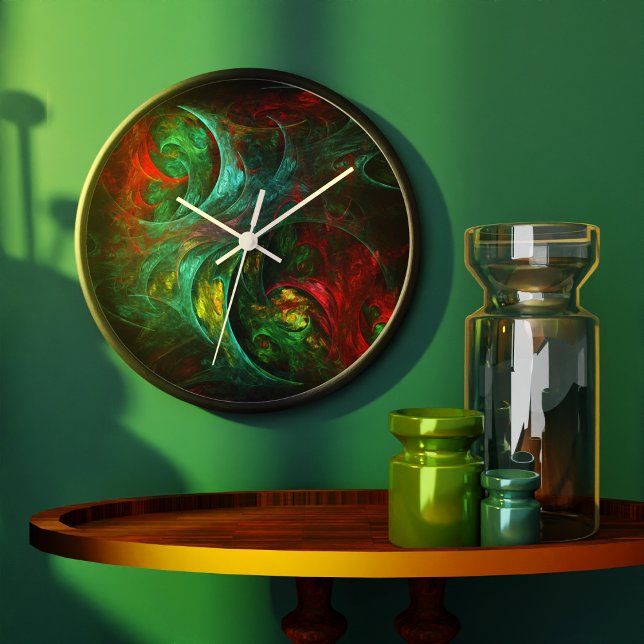 Genesis Nova Abstrakt Art Round Stor Klocka (Genesis Nova Abstract Art Round Wall Clock)