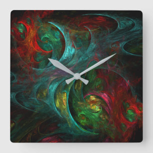 Genesis Nova Abstrakt Art Square Fyrkantig Klocka