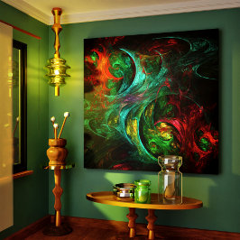 Genesis Nova Abstrakt Art Wrapped Canvas Skriv ut