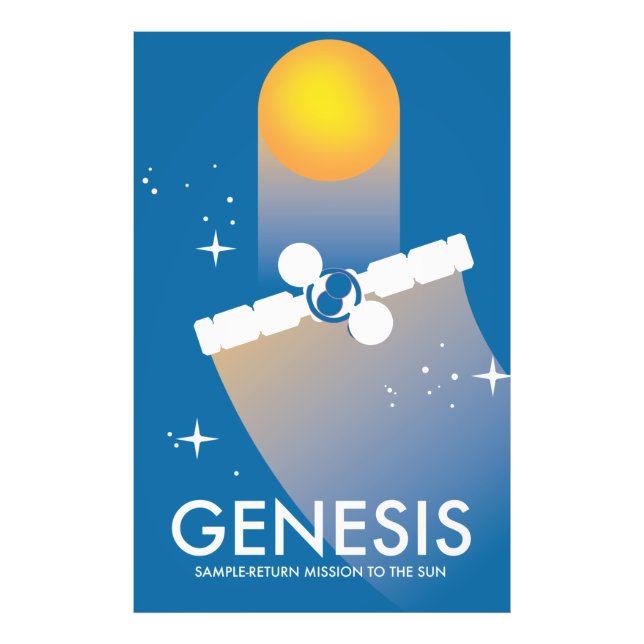 Genesis Sample-return uppdrag rymdkonst. Fototryck (Framsidan)